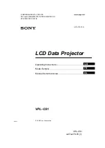 Предварительный просмотр 1 страницы Sony VPL CS1 - SXGA LCD Projector Operating Instructions Manual