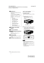 Preview for 10 page of Sony VPL-CS10 Operating Instructions Manual