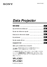 Preview for 1 page of Sony VPL CS21 - SVGA LCD Projector Quick Reference Manual