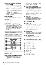 Preview for 6 page of Sony VPL-CS21 Operating Instructions Manual