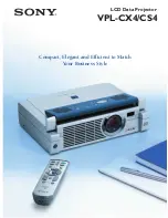 Sony VPL-CS4 - Compact Lcd Projector Brochure & Specs preview