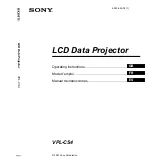 Preview for 1 page of Sony VPL-CS4 - Compact Lcd Projector Operating Instructions Manual