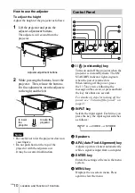 Preview for 10 page of Sony VPL-CS4 - Compact Lcd Projector Operating Instructions Manual