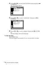 Preview for 18 page of Sony VPL-CS4 - Compact Lcd Projector Operating Instructions Manual