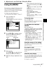 Preview for 23 page of Sony VPL-CS4 - Compact Lcd Projector Operating Instructions Manual