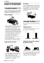 Preview for 34 page of Sony VPL-CS4 - Compact Lcd Projector Operating Instructions Manual