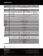 Preview for 8 page of Sony VPL-CW125 Specifications