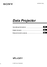 Preview for 1 page of Sony VPL-CX11 Operating Instructions Manual