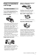 Preview for 7 page of Sony VPL CX125 - XGA LCD Projector Operating Instructions Manual