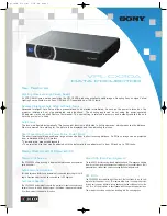 Preview for 1 page of Sony VPL-CX20A Specification Sheet