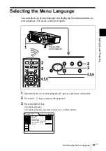 Предварительный просмотр 19 страницы Sony VPL-CX4 Operating Instructions Manual