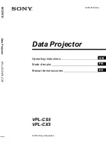 Preview for 1 page of Sony VPL CX5 - XGA LCD Projector Operating Instructions Manual