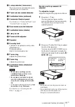 Preview for 11 page of Sony VPL CX5 - XGA LCD Projector Operating Instructions Manual