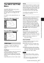 Preview for 31 page of Sony VPL CX5 - XGA LCD Projector Operating Instructions Manual