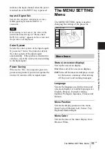 Preview for 33 page of Sony VPL CX5 - XGA LCD Projector Operating Instructions Manual