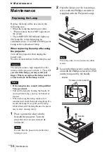 Preview for 36 page of Sony VPL CX5 - XGA LCD Projector Operating Instructions Manual