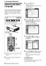 Предварительный просмотр 26 страницы Sony VPL-CX70 Operating Instructions Manual