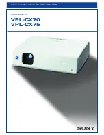 Preview for 1 page of Sony VPL-CX70 Specifications