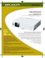 Предварительный просмотр 1 страницы Sony VPL CX75 Brochure & Specs