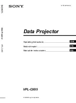 Предварительный просмотр 1 страницы Sony VPL CX85 - XGA LCD Projector Operating Instructions Manual