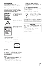 Предварительный просмотр 3 страницы Sony VPL CX85 - XGA LCD Projector Operating Instructions Manual