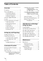 Предварительный просмотр 4 страницы Sony VPL CX85 - XGA LCD Projector Operating Instructions Manual