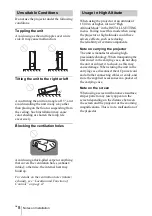 Предварительный просмотр 8 страницы Sony VPL CX85 - XGA LCD Projector Operating Instructions Manual