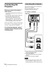 Предварительный просмотр 20 страницы Sony VPL CX85 - XGA LCD Projector Operating Instructions Manual