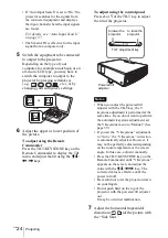 Предварительный просмотр 24 страницы Sony VPL CX85 - XGA LCD Projector Operating Instructions Manual