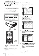 Предварительный просмотр 26 страницы Sony VPL CX85 - XGA LCD Projector Operating Instructions Manual