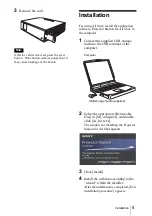 Preview for 5 page of Sony VPL-CX85 Operation Instructions Manual