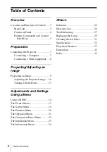 Preview for 2 page of Sony VPL-DW120 Operating Instructions Manual