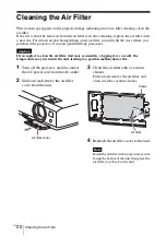 Предварительный просмотр 42 страницы Sony VPL-DW125 Quick Reference Manual