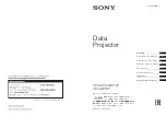 Предварительный просмотр 1 страницы Sony VPL-DW127 Quick Reference Manual