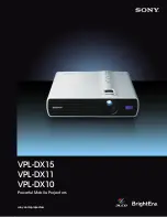 Preview for 1 page of Sony VPL-DX10 Brochure & Specs