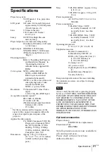 Предварительный просмотр 41 страницы Sony VPL-DX10 Quick Reference Manual