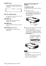 Preview for 12 page of Sony VPL-ES1 Operating Instructions Manual