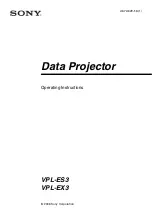 Preview for 1 page of Sony VPL ES3 - SVGA LCD Projector Operating Instructions Manual