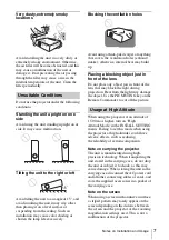 Предварительный просмотр 7 страницы Sony VPL ES3 - SVGA LCD Projector Operating Instructions Manual