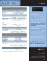 Preview for 2 page of Sony VPL-ES3 Specifications