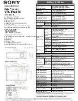 Preview for 1 page of Sony VPL-EW276 Service Parts