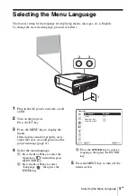 Preview for 29 page of Sony VPL-EX100 Quick Reference Manual