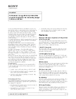 Предварительный просмотр 1 страницы Sony VPL-EX245 Technical Specifications