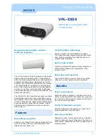 Sony VPL-EX50 Product Information preview