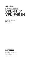 Предварительный просмотр 1 страницы Sony VPL-F401H Service Manual