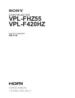 Preview for 1 page of Sony VPL-F420HZ Service Manual