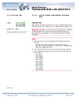 Sony VPL-F720HZL Technical Bulletin предпросмотр