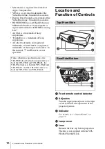 Предварительный просмотр 10 страницы Sony VPL-FE40/FE40L Operating Instructions Manual