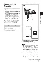 Предварительный просмотр 17 страницы Sony VPL-FE40/FE40L Operating Instructions Manual