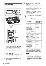 Предварительный просмотр 20 страницы Sony VPL-FE40/FE40L Operating Instructions Manual